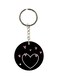 Double Sided Heart Printed Keychain