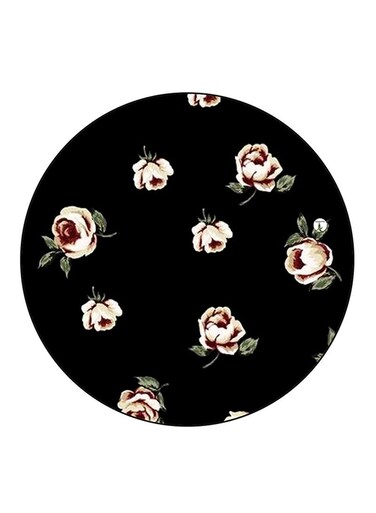 Flowers Printed Fridge Magnet Round Multicolour