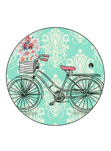Bike Printed Fridge Magnet Round Multicolour