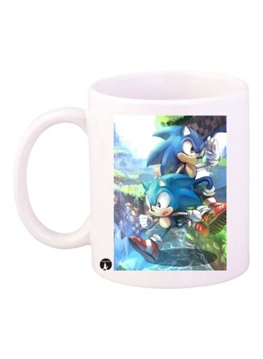 Sonic Printed Mug Blue/White/Green