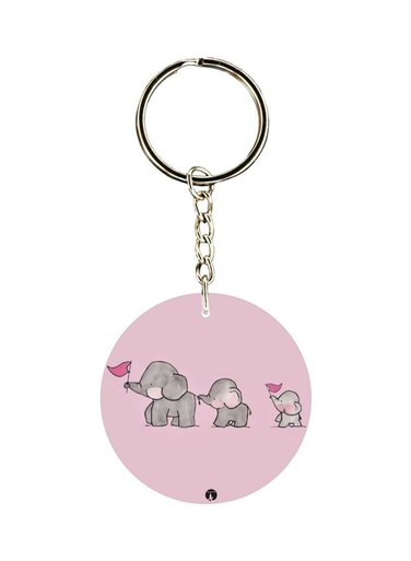 Elephant Printed Keychain