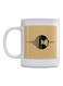 Music Printed Ceramic Mug White/Beige/Black 350ml