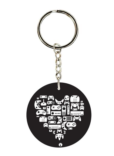 Heart Controllers Printed Keychain