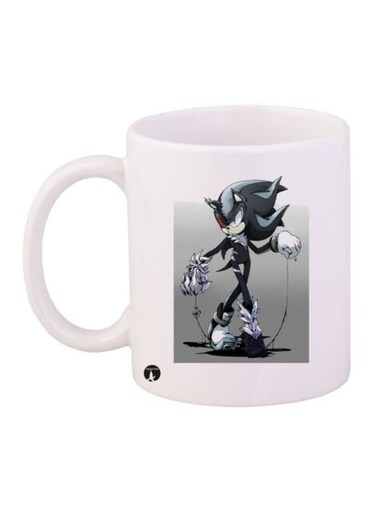 Sonic Video Game Printed Coffee Mug White/Grey