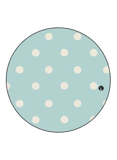 Polka Dot Printed Fridge Magnet Sea Green/White 5.5cm