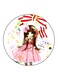 Girl Printed Fridge Magnet Multicolour