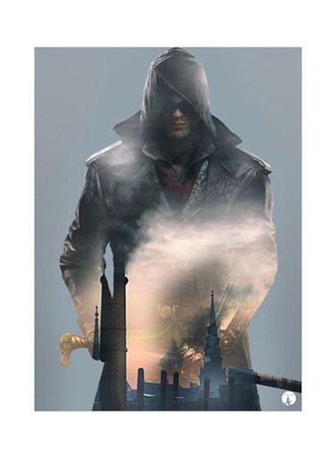 Assassin's Creed Metal Plate Poster Grey/Black/Beige 15x20cm