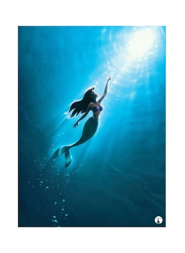 Metal Plate Of Disney Poster Blue/White/Purple