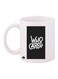 Who Cares Printed Mug White/Black Standard Size
