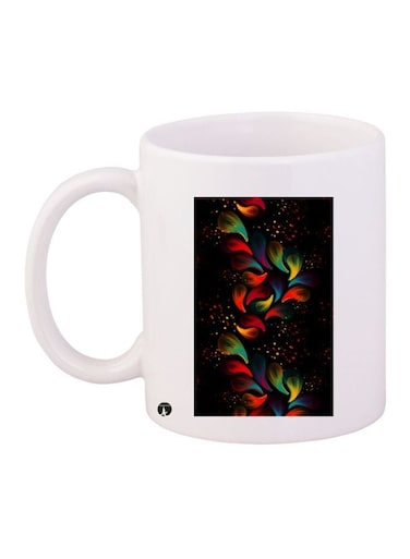 Printed Coffee Mug White/Red/Green 11ounce