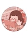 Cartoon Printed Fridge Magnet Beige/Red/Brown 5.5cm
