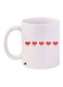 Heart Printed Coffee Mug White/Red 11ounce
