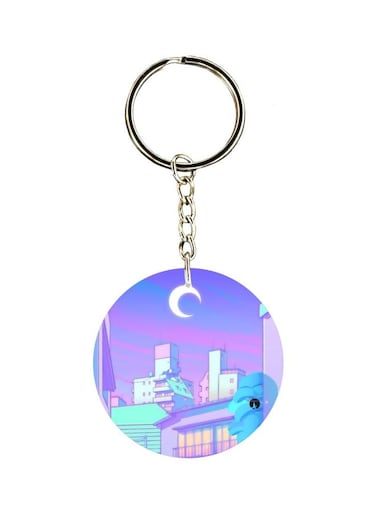Printed Round Keychain