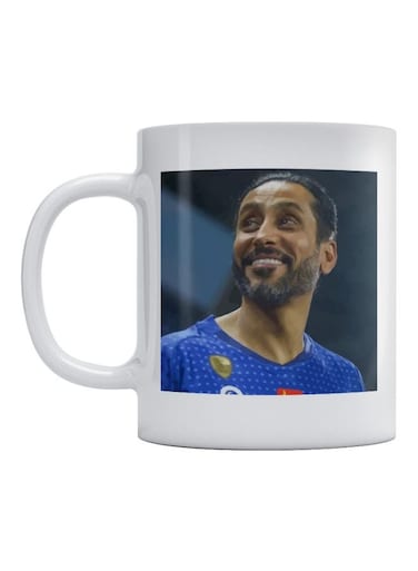 Sami Al-Jaber Printed Mug White/Black/Blue