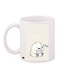 Printed Ceramic Coffee Mug White/Grey