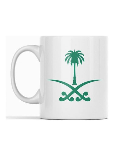 Tree And Swords Printed Mug White