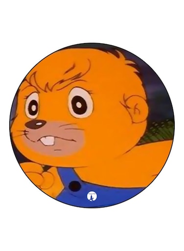 Anime Don Chuck Monogatari Theme Printed Fridge Magnet Orange/Blue/Black
