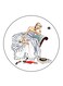 Woman Printed Fridge Magnet Multicolour
