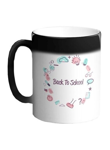 Back To School Printed Colour Changing Coffee Mug Black 11ounce