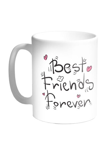 Best Friends For Ever Printed Coffee Mug White/Black/Pink