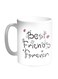 Best Friends For Ever Printed Coffee Mug White/Black/Pink