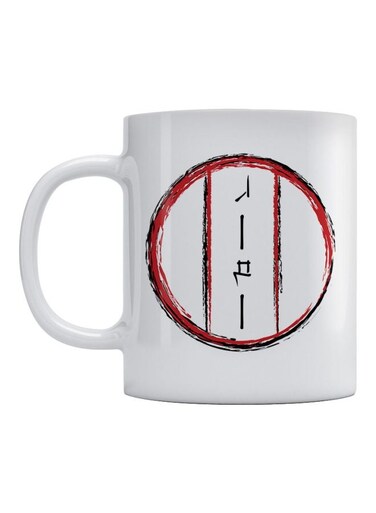 Japanese Name Rama Art Printed Coffee Mug White/Red/Black