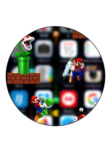 Super Mario Printed Fridge Magnet Multicolour 5.5cm