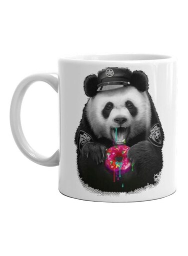 Panda Printed Mug White/Grey/Pink