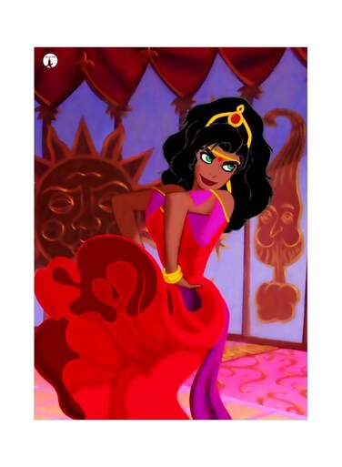 Girl Themed Decorative Metallic Plate Red/Purple/Brown 20x15cm