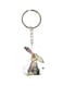 Rabbit Printed Single Sided Keychain