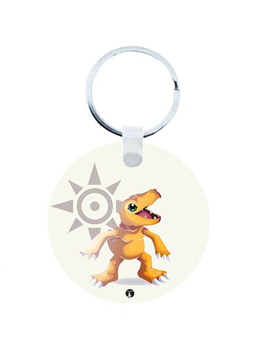Digimon Anime Wooden Keychain