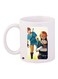 Anime Printed Ceramic Coffee Mug White/Blue/Orange