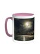 Moon Light Printed Coffee Mug Pink/White 11ounce