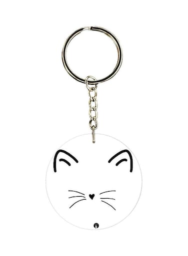 Cartoon Printed Single Sided Pocket Keychain