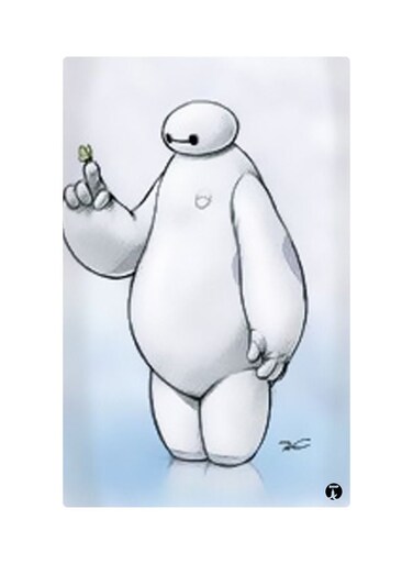 Printed Fridge Magnet White/Blue/Black 8.5x0.4x5.5cm
