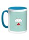 Love Will Stay Alive Printed Coffee Mug Blue/White/Red 11ounce