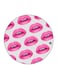 Lips Printed Fridge Magnet Pink/White 5.5 x 5.5cm