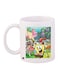 Cartoon Printed Coffee Mug White/Yellow/Blue 11ounce