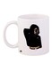 Girl Printed Coffee Mug White/Black/Beige 11ounce