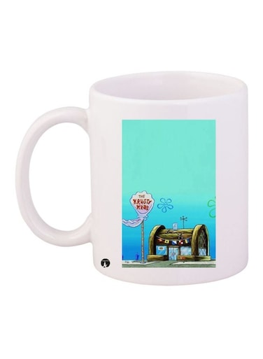 SpongeBob SquarePants Printed Coffee Mug White/Blue/Brown