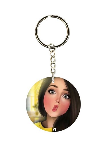Cartoon Themed Dual Sided Keychain