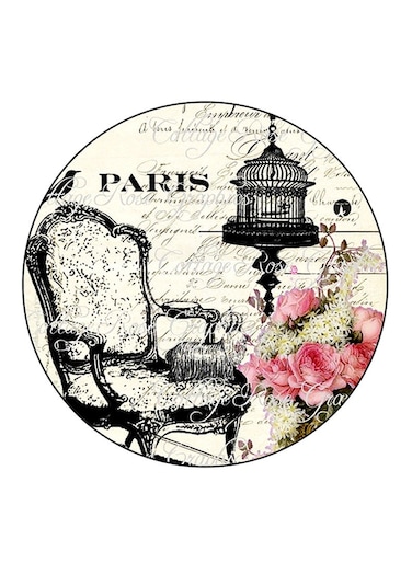 Vintage Art Printed Fridge Magnet Multicolour
