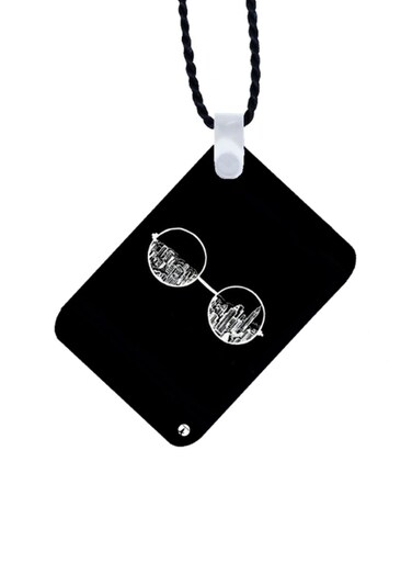 Glasses Printed Car Mirror Pendant