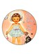 A Girl Printed Fridge Magnet Multicolour