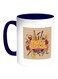 Musical Instruments Printed Coffee Mug White/Blue 11ounce