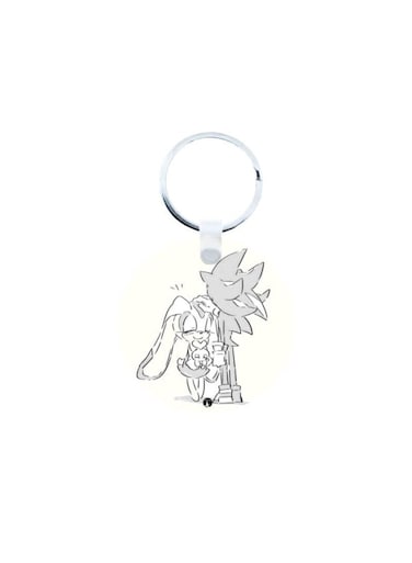 Sonic Printed Keychain Grey