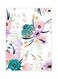 Floral Themed Metallic Plate Green/Pink/Purple 20x15cm