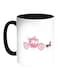Princess Carriage Printed Coffee Mug White/Black 11ounce