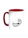 Arabic Letters Printed Coffee Mug Red/White 11ounce
