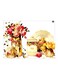 Tea Set Themed Metallic Plate White/Yellow/Pink 20x15cm
